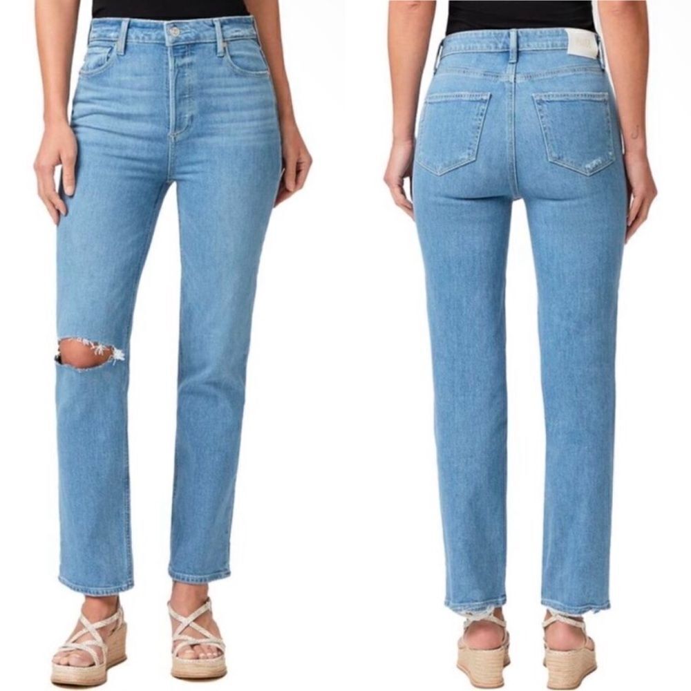 PAIGE NWT Stella High Rise Straight Jeans in Peace Out Size 26